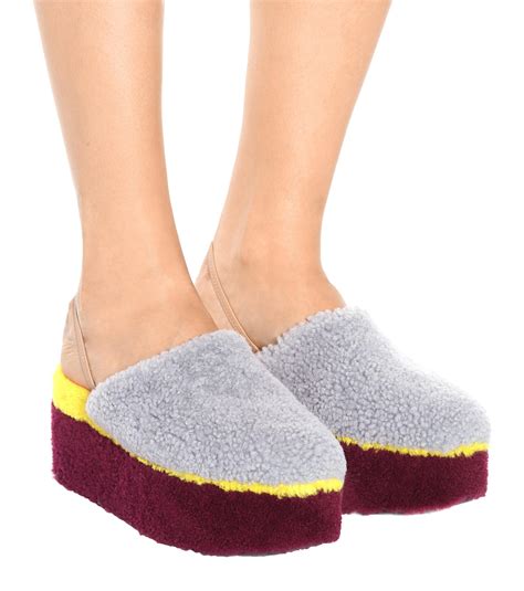 fendi shearling shoe|Fendi slippers for women.